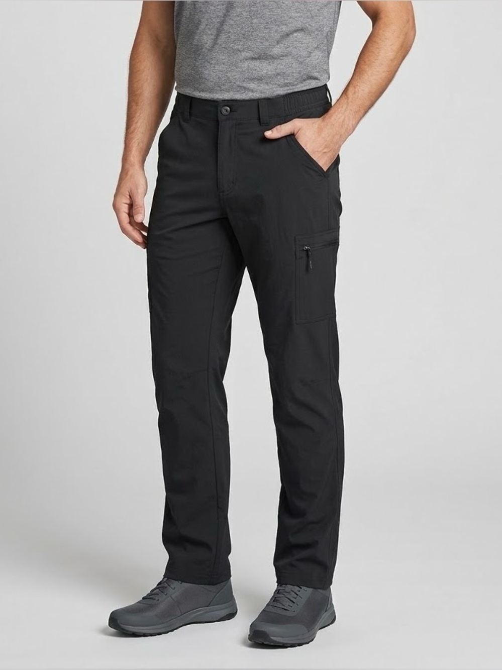 Eddie Bauer Men's Performance Hiking Travel Pants Black 38x30 Lightweight